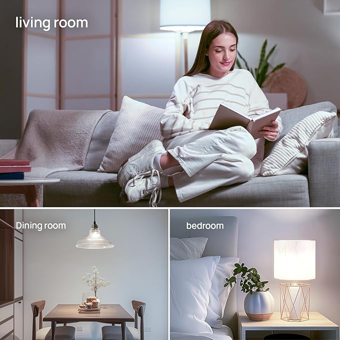 Consciot A19 LED Light Bulbs Dimmable,60W Equivalent,5000K Daylight White,9W 800 Lumens,E26 Standard Base,UL Listed,Lighting for Bedroom Living Room Home Office,5 Packs