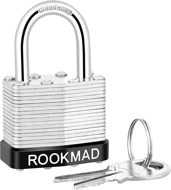 20 Pack Laminated Steel Padlocks, Keyed Alike Locks with Same Keys, Silver, Key Lock, Padlocks, Padlock