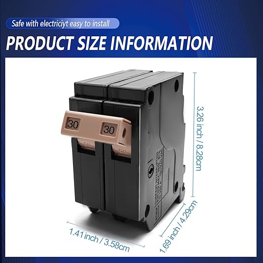 230 2-Pole 30-Amp Circuit Breaker, Type 3/4-In Plug-On Molded Case Circuit Breaker, Thermal Magnetic Protection, 10 KAIC, 120/240V, Fit for fit for Load Centers