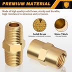 KOOTANS 12pcs Brass Pipe Fitting, NPT Hex Nipple, Coupling, 1/8" x 1/8" NPT Male Pipe, 1/8" x 1/8" NPT Female Pipe Fittings Set (6 Nipple & 6 Coupling)