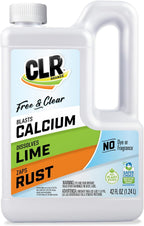 CLR Brands® Calcium, Lime & Rust Remover Free & Clear, No Dyes or Fragrances, Gentle Lime and Bathroom Descaler, Removes Hard Water Stains and Rust Deposits, 42 Oz Bottle (Pack of 1)