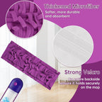 8 Pack Mop Refill Pads for Swiffer PowerMop Multi-Surface Mop and PowerMop Wood Mop, Washable & Reusable Replacement Microfiber Mopping Pads (8 Purple)