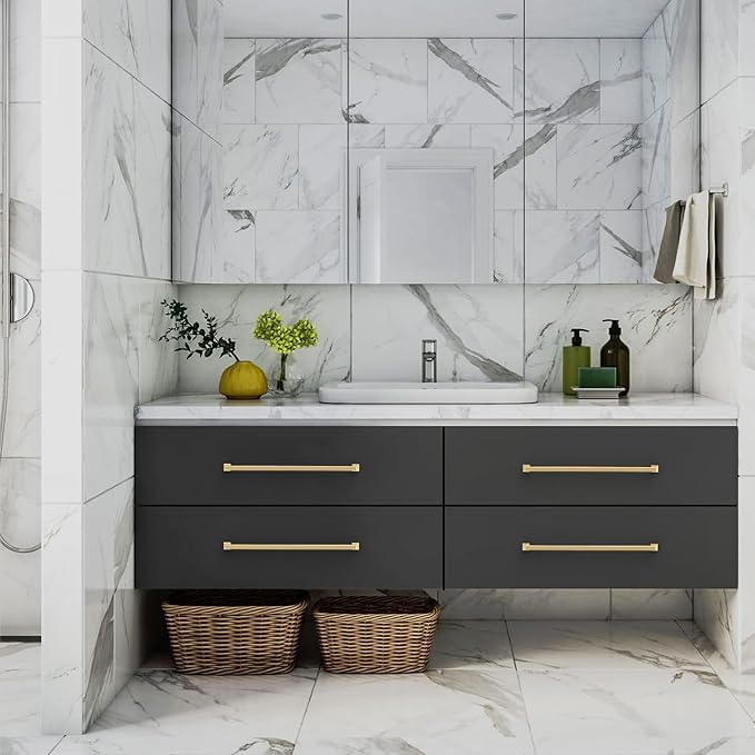 FILTA 12.6 Inch(320mm) Hole Centers Gold Cabinet Handles(Set of 6),Gold Cabinet Pulls Zinc Alloy Kitchen Cabinet Pulls Cabinet Hardware for Cabinets Cupboard Drawer