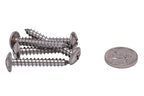 No. 12 x 1-1/2" Stainless Truss Head Phillips Wood Screw, (25 pc), 18-8 (304) Stainless Steel Sheet Metal Screws, Type A Point, Plain Finish by Bolt Dropper