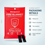 2-Pack Emergency Fire Blanket for Home & Kitchen, 40” x 40" Flame-Resistant Blankets Suitable for Camping, Barbecue, Picnic, Car, Fireplace & Warehouse Emergency Survival Safety Blankets.