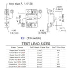 E9 50 Amp Circuit Breaker 12V - 72V DC with Manual Reset | UL Certified Waterproof IP67 | Surface Mount 50A Switch Button with LED Indication
