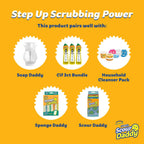 Scrub Daddy Steel Scouring Pad Scrub Sponges - Stainless Steel Scour Daddy - Stainless Steel Fibers Do What Scrubbing Sponges Can't - Durable, Shred-Resistant Scrubbing Pads - 2 Count (6 Pack)