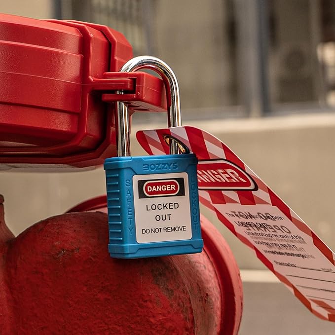 Lockout Tagout Locks with 2 Master Keys｜12-Pack Blue OSHA Loto Lock｜Keyed Different & Laser Coding｜Lock Out Padlock Kits for Machinery & Electrical Panels