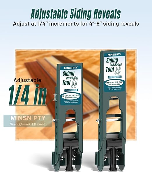 Upgraded Siding Installation Tools for 5/16-Inch, 3/8-Inch, 7/16-Inch Fiber Cement Lap Siding - Gauge With Adjustable Reveals, Polycarbonate Body, 2 Packs