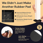 CasterMaster Square Non-Slip Furniture Pads - 3 in x 3 in, Pack of 8, Black - Stoppers to Prevent Sliding - Floor Protectors for Furniture - Noise Reduction & Caster Cups for Vinyl Floors