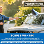 2-in-1 Water-accessible Soft-Bristle Brush | Lightweight Extension Pole Handle | Soft Bristles wash Car, RV, Boat, Solar Panel, Deck | Shower Brush for Cleaning | Floor Brush(Brush only, no Pole)