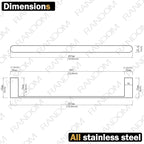 RANDOM Brushed Gold Towel Bar Rack Holder Rod 18 inch Hand Towel Holder for Bathroom Kitchen Hardware Accessories Wall Mount Contemporary Hotel Style 96026-2-18BG