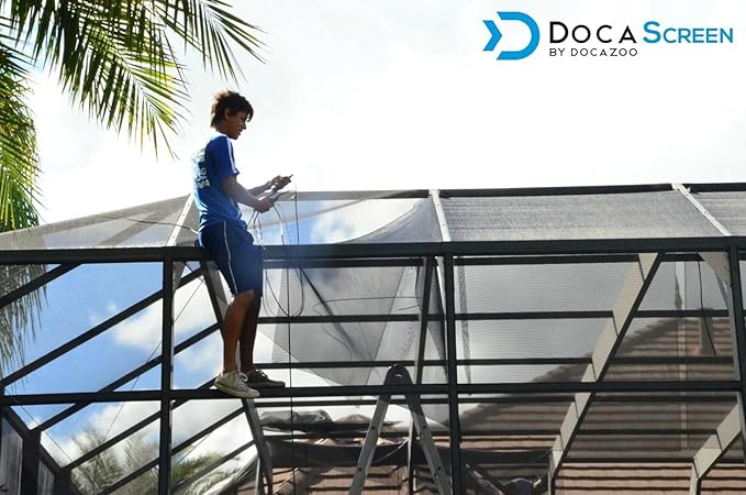 DOCA 48 in x 9.8 ft Window Screen Mesh - Window Screen Replacement, Fiberglass Mesh Roll for Window, Patio Screen, Porch Screen, or Door - Charcoal