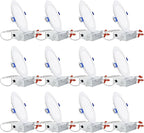 TORCHSTAR 12-Pack 6 Inch Ultra-Thin LED Recessed Lighting with J-Box, 2700K Soft White, 12W Dimmable 850lm Brightness LED Downlight, ETL & Energy Star Listed