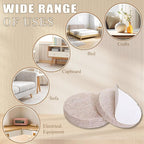 Yelanon Felt Furniture Pads for Hardwood Floors -216 Pcs Premium Felt Pads for Chair Legs, Floor Protectors for Furniture, Beige & Brown