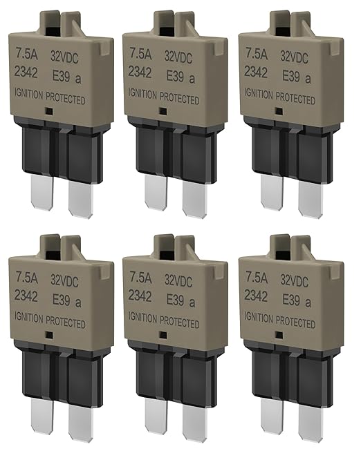 Automotive Resettable Standard 7.5A Fuse ATO Manual Reset Blade Fuses Circuit Breaker for Boat Truck SUV Car Motorcycle DC 32V - ATC 7.5amp Assortment Kit