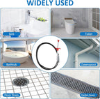 Drain Snake Hair Drain Clog Remover Tool, Sink Cleaner for Toilet Sewer Shower Kitchen Bathroom Tub Clogged Opener Cleaning Tool (35.5 Inch)