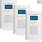 Combination Gas & Carbon Monoxide Detectors - 3 Packs Plug in Carbon Monoxide Alarm & Natural Gas Detector for Home, 2-in-1 Co Detector & Combustible Gas Detector with Digital Display, Easy to Install