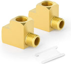 GASHER 2Pcs Brass Tee Fitting, 1/8" FNPT x 1/8" FNPTx 1/8" MNPT Pipe Fittings, Male Run Tee
