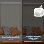 SmartWings Motorized Smart Blinds with Remote, Custom Automatic 100% Blackout Roller Shade Compatible with Alexa/Homekit/Google, Electric Smart Blinds for Indoor Windows, Vigor Cream