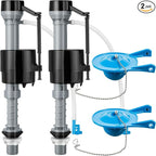 Saillong 2 Set Toilet Float Replacement Kit with 3 Inch Flapper, Universal Toilet Fill Valve Height Adjustabletoilet Tank Replacement Kit, Flush Valve Quiet and Easy to Install