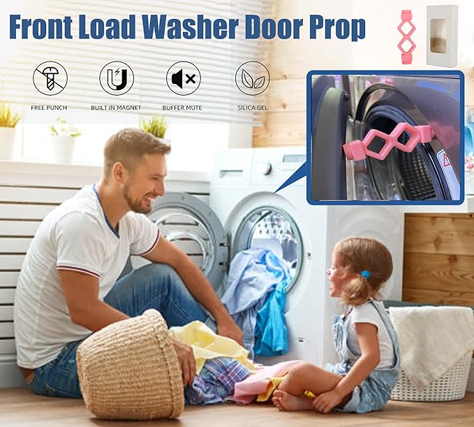 Magoog Washer Door Prop, Front Load Washer Door Prop, Keep Front Load Washer Door Open and Dry to Prevent Damping, Upgraded Longer Door Prop for Front Load Washing Machines