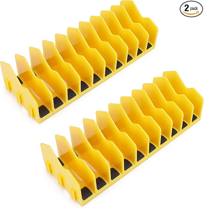 HURRICANE Pliers Organizer Rack, Pliers Cutters Organizer with Non-Slip Rubber Base, Keep Tools Organized in Drawers, 2 Pack, Extendable Design, Fit 3'H Drawers and More