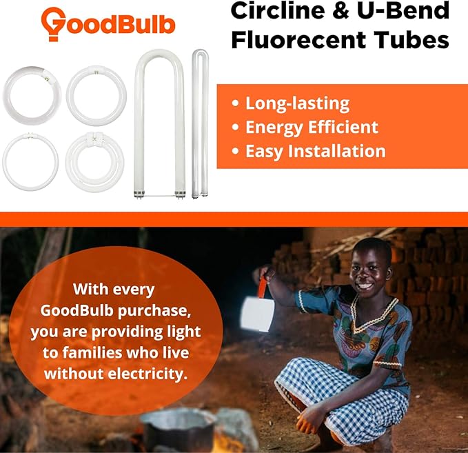 GoodBulb 31 Watt T8 Fluorescent U-Bend Light Bulb 3000K Soft White Light Color Medium Bi-Pin Base High Output 1963 Lumens 31W 10000 Life Hours 80 CRI 12 Bulbs Pack