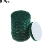 HARFINGTON 8pcs Drill Power Brush 4 Inch Tile Scrubber Scouring Pads 150-240 Grit for Bathroom Kitchen Household Cleaning