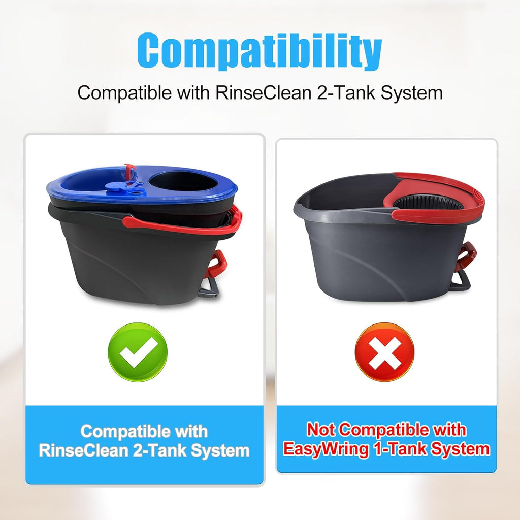 Mop Replacement for Ocedar, Mop for O Cedar, Replacement Mop for O Cedar Spin Mop Contains 4-Section Mop Handle 2 Mop Replace Head 1 Mop Base 1 Scrubber Mop Head for O-Cedar Spin Mop