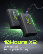 LasGoo 4x360° Self-Leveling Laser Level, 16 Lines Green Cross Line Laser, for Construction Projects and Home Decoration, with 2 Rechargeable Li-Ion Batteries and Magnetic Bracket, LG-4Ds