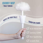 Don Aslett Johnny Mop | Set of 5 Toilet Brushes | 14" Handle to Easily Clean Toilet or Shower | Scratch Free Bowl Swab | Safe to Use with Your Favorite Toilet Bowl Cleaner