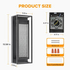 LUTEC Outdoor Wall Light Fixtures, 5 Color Temperature Porch Light Wall Sconce with Crystal Bubble Glass,Waterproof Outdoor Wall Lanterns, Modern Outside Lights for House Front Door Garage, Black