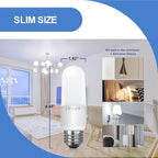 Jolux led Stick Lights, 60 watt Equivalent, 800 Lumen,5000K Daylight, e26 led Bulb,Non-Dimmable, Enclosed Fixture Rated, 12Count (Pack of 1)…