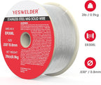 YESWELDER Stainless Steel MIG Solid Wire ER308L .030-Diameter, 2-Pound Strong ABS Plastic Spool Welding Wire