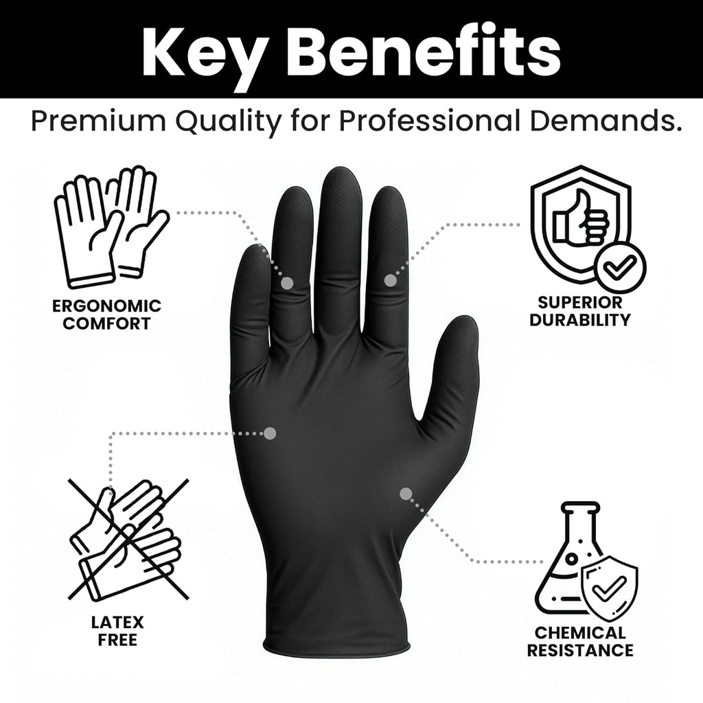 SAFEWAY USA Vinyl Disposable Gloves — Non-Latex and Powder Free, Heavy-Duty Protective and Multi-Purpose Gloves for Cleaning, Food Prep, Tattooing, Lab Works, Mechanics and More — (3000 pcs, Small)