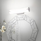 ASD LED 18" Vanity Wall Mount Light Fixture, Linear Bathroom Lighting Bar | 3CCT, Dimmable, Energy Star, ETL Listed | 20W 1500LM 3000-5000K 120V | Long Tube Bath Sconce Over Mirror | Nickel