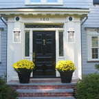 Dusk to Dawn Outdoor Light Fixture Wall Mount, Rustic Exterior Lights Fixture Wall Sconces with Seeded Glass for Front Porch, Waterproof Outdoor Wall Lantern in White Finish for Home,DDRZ009-W WH