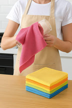 Microfiber Cleaning Cloths, 12 Pack, 6 Mixed Colors, 11.8 x 15.7 inches