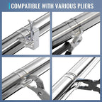 Exhaust Tacking Band Clamp-On Set, 2.5-Inch and 3-Inch Dual-Size Welding Clamps, Universal Clamps for Welding Fabrication and Exhaust Pipe Repair