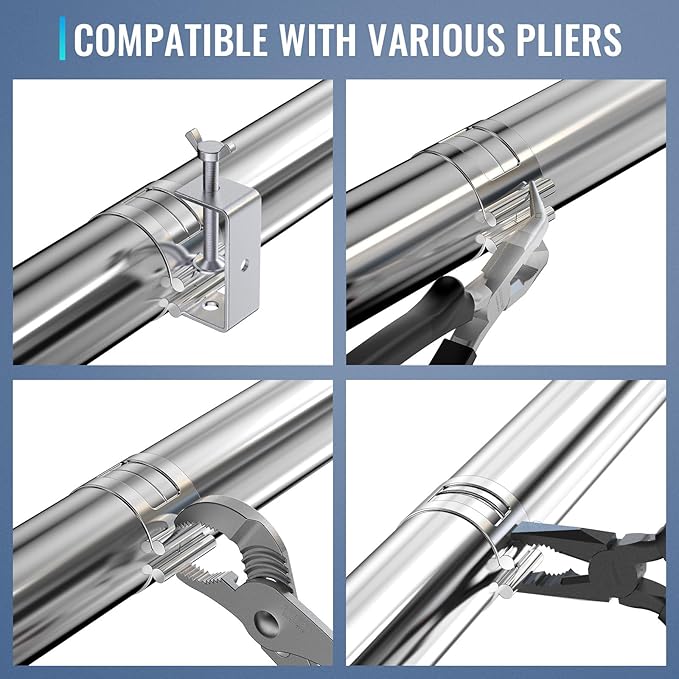 Exhaust Tacking Band Clamp-On Set, 2.5-Inch and 3-Inch Dual-Size Welding Clamps, Universal Clamps for Welding Fabrication and Exhaust Pipe Repair