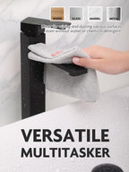 Fantasticlean Microfiber Cleaning Cloth Roll -675 Pack, Tear Away Microfiber Towels, 12" x 12", Reusable, Washable, Ultra Absorbent Dishcloth for Home Supplies, Car, Shop (9 Rolls of Grey)