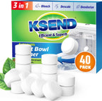 Toilet Bowl Cleaner Tablets - 40 PCS Automatic Bleach Toilet Cleaner Tablets, Slow-Releasing Deodorizing & Descaling, Powerful Bathroom Tank Cleaner