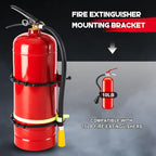 2 Pcs Fire Extinguisher Mount Bracket Adjustable, Supports up to 10 Lbs, Heavy-Duty and Easy Installation, Ideal for Home, Truck, Rv, Boat, Commercial Use, Secure and Durable Holder