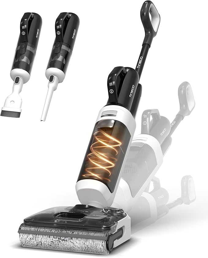 Tineco Floor One Switch S6 Stretch Breeze Wet Dry Vacuum Cleaners, Floor Cleaner Mop 2-in-1 Cordless Vacuum for Multi-Surface, 20kPa Suction, Anti-Tangle Design, Flashdry Self-Cleaning, 180° Lay-Flat