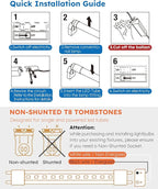 T8 LED Bulbs 4 Foot, 10-Pack 4FT LED Tube Light, 4000K, Natural Light (Ballast Remove Required, Single END Power), NOT Direct Fluorescent Replacement