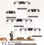 Emliviar 6-Light Bathroom Vanity Light Fixture, 44.3" Farmhouse Wall Lamp for Bedroom, Kitchen, Oil Rubbed Bronze Finish with Clear Glass, YCE238B-6W ORB