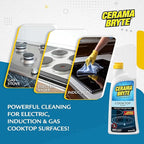 Cerama Bryte Removes Tough Stains Cooktop and Stove Top Cleaner for Glass - Ceramic Surfaces, 18 Ounces, 4 Pack