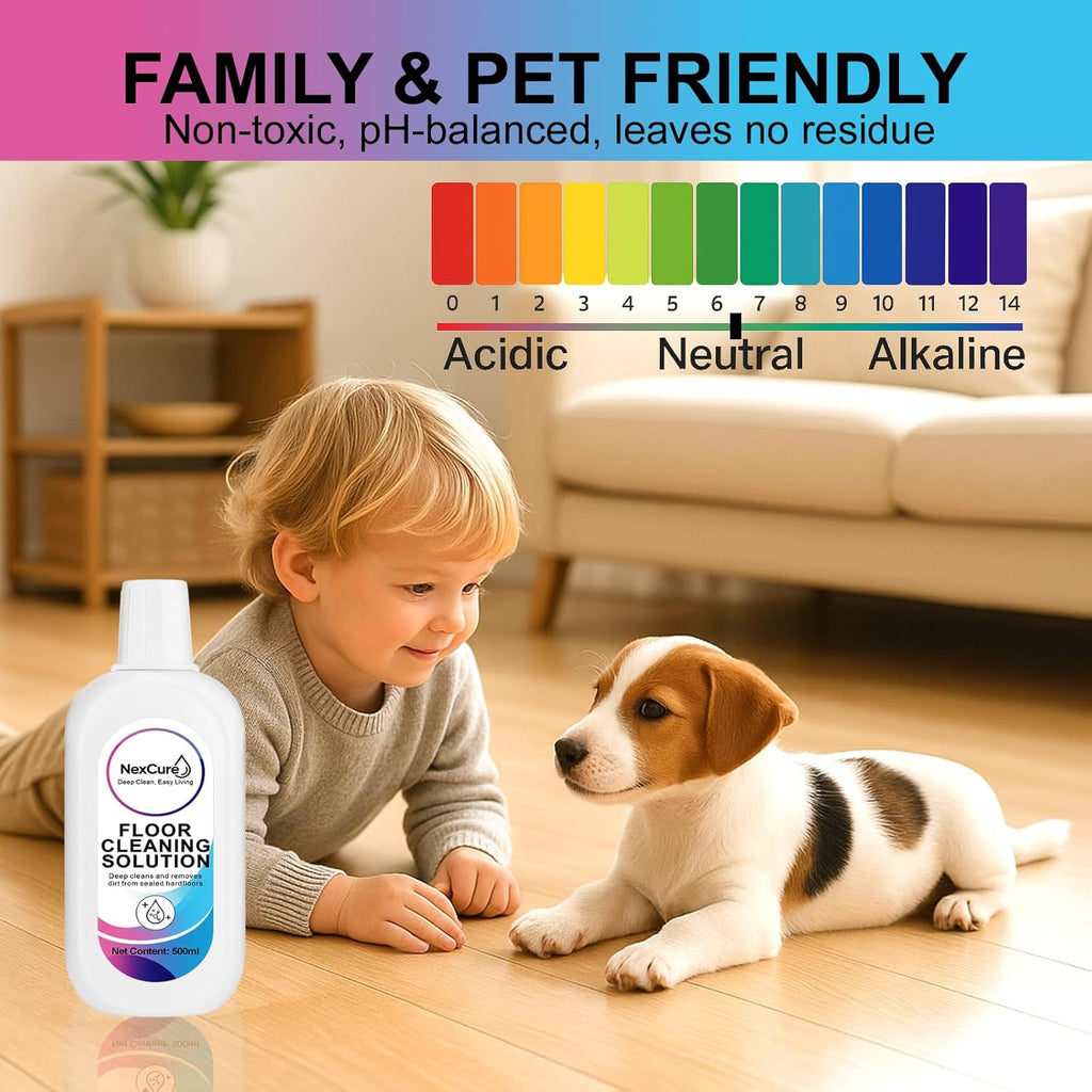 4 Pack Floor Cleaning Solution – Compatible with Tineco iFloor & Floor One Wet Dry Vacuums, Multi-Surface Hard Floor Cleaner Liquid, Residue-Free Eco Friendly Pet Safe Refill