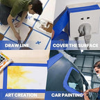 ADHES Blue Painters Tape Blue Tape Painting Tape for Walls,UV Anti,14 Days Clean Remove,1.88inch x 60yard,36Rolls